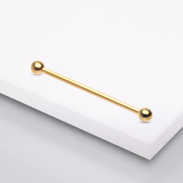 Detail View 1 of Pure24K Implant Grade Titanium Internally Threaded Basic Industrial Barbell